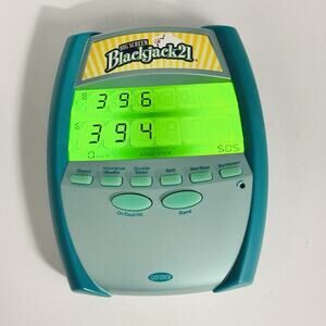 Radica Blackjack 21 Big Screen Electronic Handheld Video Game 2005 Tested (VG)